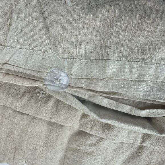 Pottery Barn Deepika Padukone Embroidered Duvet Cover Full/Queen Neutral Multi - Picture 7 of 9